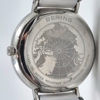 Bering Womens Ceramic Chronograph Quartz Silver White Watch 11438-754