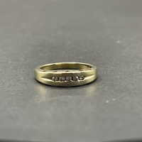 Ladies 9ct Yellow Gold Diamond Band Ring