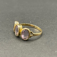 Ladies 18ct Yellow Gold Purple Gemstone Ring