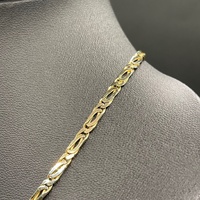 Unisex 14ct Yellow Gold Birdseye Link Necklace