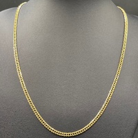 Unisex 18ct Yellow Gold Double Curb Link Necklace