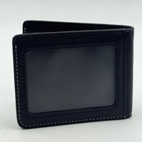 Status Anxiety Mens Leather Bi Fold Genuine Wallet Black with Gift Tin