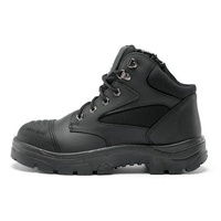 Steel Blue Mens Parkes Zip Safety Boots with Scuff Cap 312658 Black Size 10