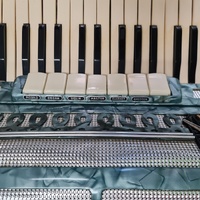 Frontalini Napoli Accordion 120 Bass 41 Keys White Black Straps Vintage