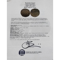 Byzantine Empire Isaac Comnenus Cyprus Aspron Trachy 1184-1191 AD Rare