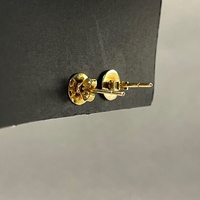 Ladies 14ct Yellow Gold Gemstone Stud Earrings