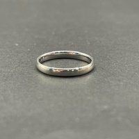 Large View Unisex 9ct White Gold Band Ring