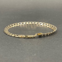 Mens 9ct Yellow Gold Curb Link Bracelet