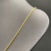 Unisex 18ct Yellow Gold Rope Twist Link Necklace