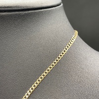 Ladies 10ct Yellow Gold Curb Link Necklace & Crown Pendant