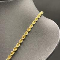 Ladies 10ct Yellow Gold Twist Rope Necklace