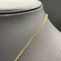 Ladies 14ct Yellow Gold Fancy Link Chain & Diamond Pendant