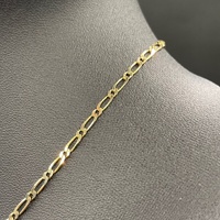 Unisex 9ct Yellow Gold Figaro Link Necklace