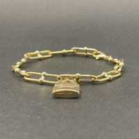 Ladies 18ct Yellow Gold Paperclip Link Bracelet