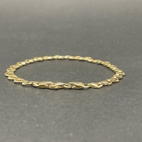 Ladies 18ct Yellow Gold Heart Link Bracelet