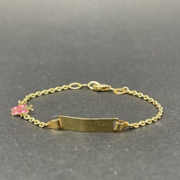 Child's 18ct Yellow Gold Belcher Link ID Bracelet