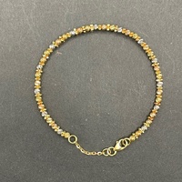 Child's 18ct Three Tone Gold Cuff Bangle