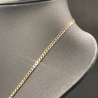 Mens 9ct Yellow Gold Curb Link Necklace