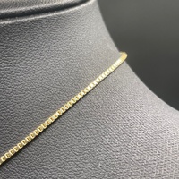 Unisex 14ct Yellow Gold Box Link Necklace