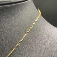 Unisex 9ct Yellow Gold Curb Link Chain & Religious Pendant