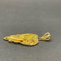 Ladies 21ct Yellow Gold Filigree Heart Pendant