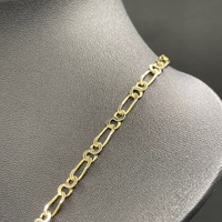Unisex 9ct Yellow Gold Figaro Link Necklace