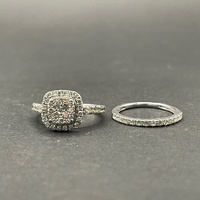 Ladies 18ct White Gold Diamond Ring Bridal Set