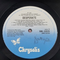 Divinyls Desperate 1983 Australian Pressing Vinyl LP Record Rock Album