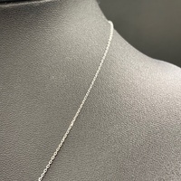 Unisex 9ct White Gold Belcher Link Necklace