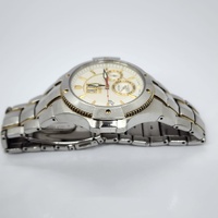 Seiko Coutura Kinetic Perpetual Calendar Two Tone Stainless Steel Mens Watch