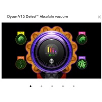 Dyson V15 Detect Absolute Cordless Vacuum 240W 60min Run Time HEPA