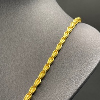 Unisex 24ct Yellow Gold Fancy Link Necklace