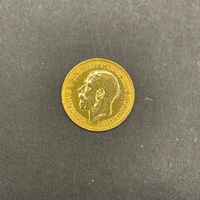 Unisex 22ct Yellow Gold Half Sovereign Coin