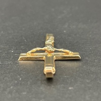 Unisex 9ct Yellow Gold Crucifix Cross Pendant