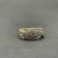 Ladies 9ct Yellow Gold Diamond Cluster Ring