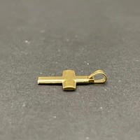 Unisex 18ct Yellow Gold Cross Pendant