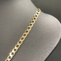 Large View Mens 9ct Yellow Gold Curb Link Necklace