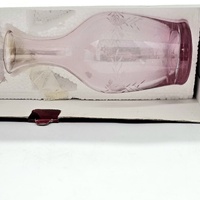 Royal Albert Vintage Pink Bedside Carafe and Glass set with Etched Flower Design