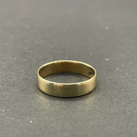 Unisex 9ct Yellow Gold Plain Band Ring