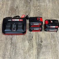 Large View Ozito PXCSDMS-018 18 Inch 36V Brushless Steel Lawn Mower Batteries and Charger