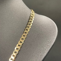 Mens 9ct Yellow Gold Curb Link Necklace