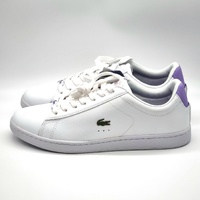 Lacoste Carnaby 222 1 SFA Womens Sneakers White Purple Leather US 9