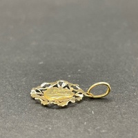 Unisex 18ct Yellow Gold Round Religious Pendant