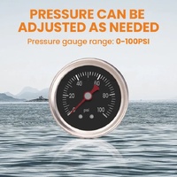 Adjustable High Pressure Fuel Regulator Kit with Gauge 100PSI Nylon Braided