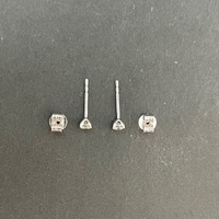 Ladies 18ct White Gold Natural Diamond Stud Earrings