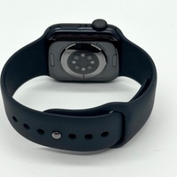 Large View Apple Watch Series 9 41mm Midnight Aluminum Case with Sport Band GPS A2978