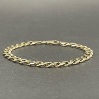 Unisex 9ct Yellow Gold Curb Link Bracelet