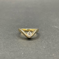 Ladies 18ct Yellow Gold Cubic Zirconia Ring