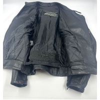 RJays Sports Jacket II Black Leather Motorcycle Jacket Mens Size 38
