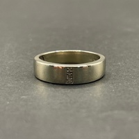 Mens 9ct White Gold Diamond Ring Band